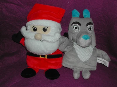 Little Town 10  Police Officer Wpc Hand Glove Puppet Plush Soft Toy + Grey Fox • £5.99