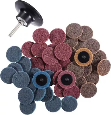 50Pcs 2  50mm Roloc Type R Roll Lock Quick Change Discs Die Grinder Sanding Pads • $17.85