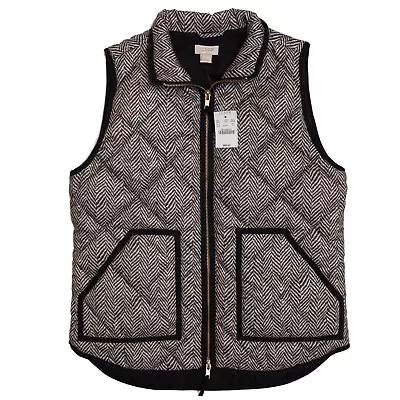 J CREW Excursion Quilted Puffer Vest Womens Size Small G7626 Herringbone • $21.95