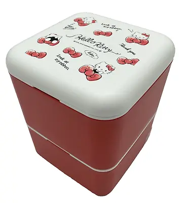 Sanrio Hello Kitty Lunch Box Square Type 2 Tier  04697 JAPAN • $34.62