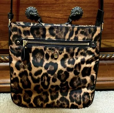 Michael Kors Crossbody Bag Purse Leopard  Lock Cheetah Animal Print • $39.99