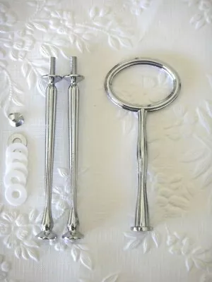 Cake Stand Handle / Fitting 3 Tier Silver Oval Centre Hardware For Tea Party • $6.99