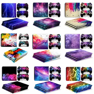$10.22 • Buy Sony PS4 Pro Console Controllers Skin Kit - 9 Custom Design- Sticker Decal Cover