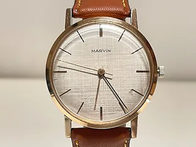 Vintage Rare Luxury Gold Plated Mechanical Swiss Men's Watch  Marvin  Cal.620 • $220