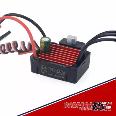 Surpass 25A ESC Brushless Waterproof Electric Speed Controller For 1/16 1/18 • $22.99