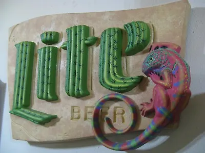 Vtg 1995 Miller Lite Beer Oasis Cactus Lizard In Motion Huge Bar Sign High Life  • $777.77