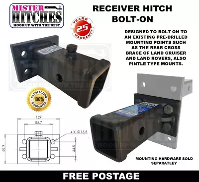 $665.95 • Buy Bolt On Towing Receiver Hitch Tube For Towing Tow Bar 4wd Atv Tractor 