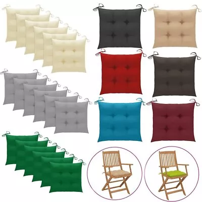 2/4/6x Garden Chair Cushions Seat Pads Backrest Mad Outdoor Furniture Cushion • $39.99