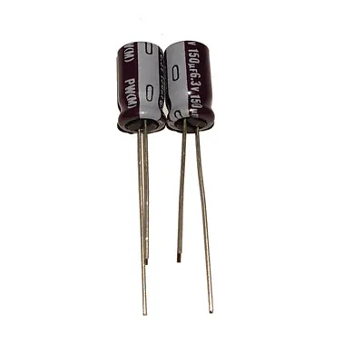 £1.89 • Buy 150uF 6.3V Low ESR Electrolytic Capacitors 105'C Nichicon, Pack Of: 2,5,10 Or 20