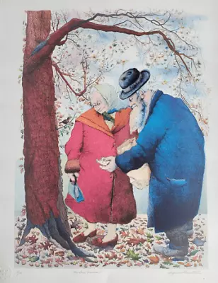$554.25 • Buy Seymour Rosenthal  The Bird Feeders  Hand Colored Lithograph 147/250
