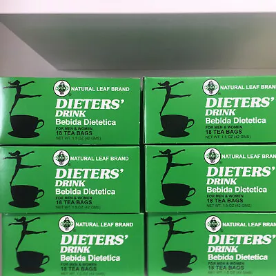 £27.59 • Buy 6 BOXES OF Dieters' Drink Bebida Dietetica Natural Leaf Brand  108Tea Bags