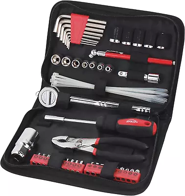 Tools 56 Piece Compact SAE Auto Tool Set In Zippered Case Small Mechanic Tool S • $28.88