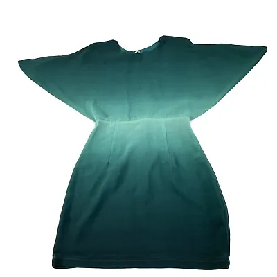 Elly M Green Ombre Dress Batwing Size 8 Knee-Length Casual Party Evening • $10