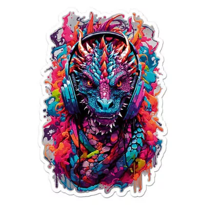 Dragon Music Headphones Sticker • $3.96