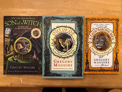 Gregory Maguire 3 Book Lot Son Of A Witch A Lion Among Men Out Of Oz • $15