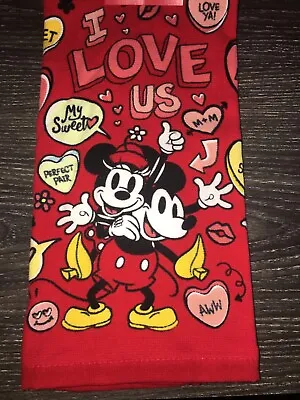 Disney Hand Towel New Mickey & Minnie Mouse Dish Towel Cotton Valentine’s Day • $14.99