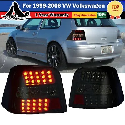 Fit For 1999-2006 VW Volkswagen Golf GTI MK4 LED Brake Tail Lights Smoke Lens • $156.99