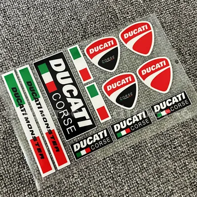 Motorcycle Fuel Tank Emblem Decals For Ducati Corse Monster Reflective Stickers • $12.90