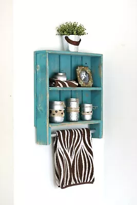 Rustic Wooden Double Towel Rack • $59