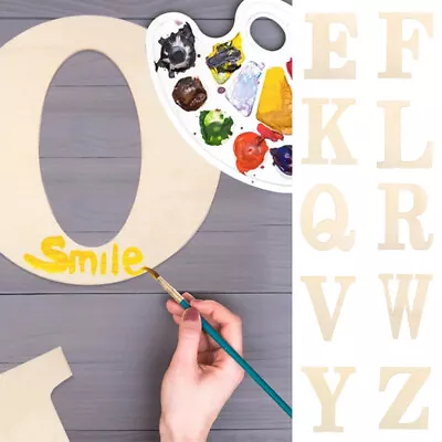 30cm Large Wooden Letters Thick Craft Unfinished Alphabet Sign Home Decoration • $3.20