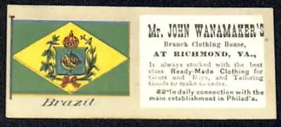Scarce John Wanamaker's Clothing House Richmond VA  Sm Victorian Trade Card  • $19.99