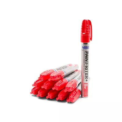 12 X Markal Red PRO LINE Marker Paint Pen - Writes On All Surfaces • $70.40