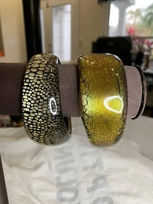 Assymetrical Vintage Lucite Bangles • $20