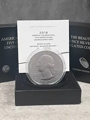 2018 America The Beautiful 5 Oz Silver Quarter Cumberland Island Georgia W/COA • $170