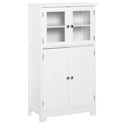 £69.99 • Buy Kleankin Bathroom Floor Storage Cabinet Standing Unit Kitchen Cupboard W/ Doors