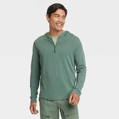 Men's Long Sleeve Merino Wool Hoodie - All In Motion • $10.99