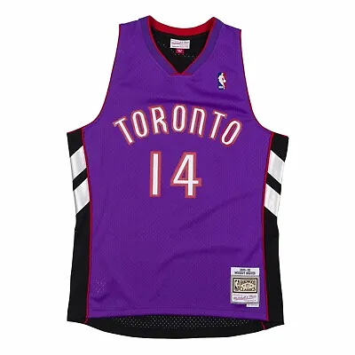 Men Toronto Raptors Muggsy Bogues Mitchell & Ness Purple 1999-00 NBA HWC Jersey • $123.85