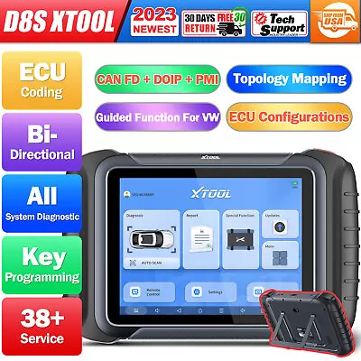 XTOOL D8S Auto Diagnostic Scanner Key Coding Programming Active Test DOIP CAN FD • $699