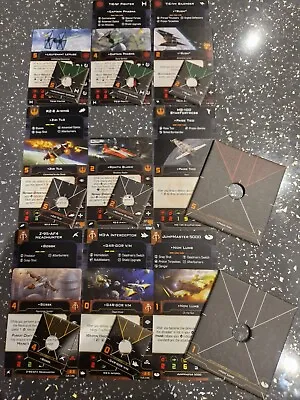 Star Wars X-Wing Miniatures Game Version 2: Pilot Cards And Tokens • £1.50