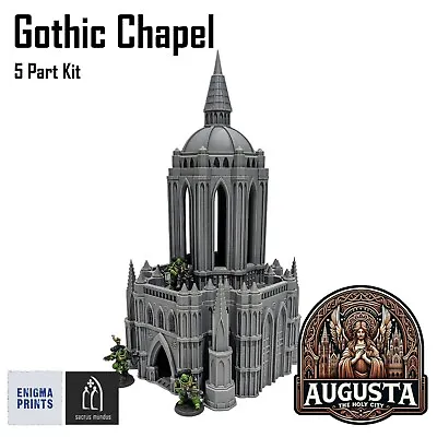 Gothic Chapel - 5 Part Kit - Wargaming Tabletop Scatter Terrain & Scenery • $62.17