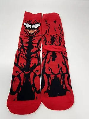 Marvel Comics Carnage Men's Crew Socks 8-12 Vampire Christmas Gift • $13.99