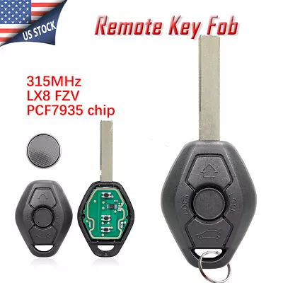 Remote Key Fob 3 Button For BMW 325 330 318 525 530 540 E38 E39 E46 M5 X3 X5 E65 • $11.39