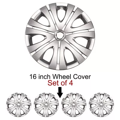 16inch 4Pcs Car Hub Cap ABS Rim Wheel Skin Cover Center Caps Covers Silver AU • $54.99