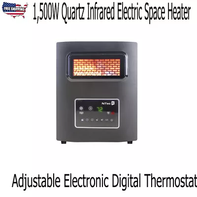 NTec 4 Element 1500W Portable Electric Infrared Quartz Space Heater Indoor • $117.95