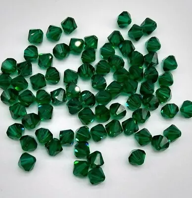 Swarovski Crystal Emerald Bicone 5328 Beads; 4mm 5mm 6mm 8mm; Green; May • $4.75