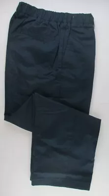 LANDS END Navy School Uniform Elastic Waist Pull-On Pants Mens 44 X 26 VGC • $15.50