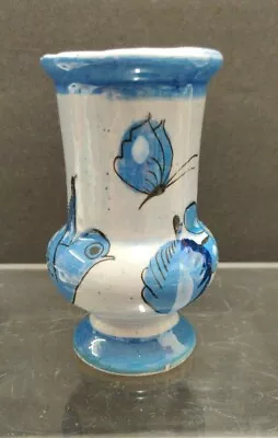 Vintage Tonala Pottery Sm. Vase Bird Butterfly And Flowers Signed • $14.50