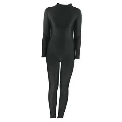 Adult Spandex Bodysuit Catsuit Dance Costume Stretchy Unitard Black 3XL • £23.78