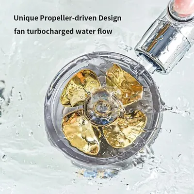 2022 Handheld Propeller Turbo Fan Hydro Jet Spinning Shower Head High Pressure • £10.32