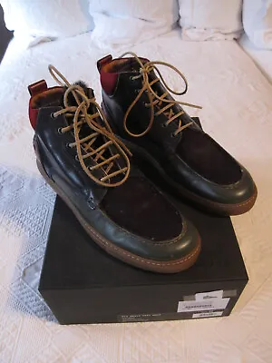 Dsquared2 Authentic Bordeaux  Bottiglia   Leather Boots Size: Us12 / Eur45 [rare • $195