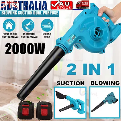 2-in-1 Cordless Electric Leaf Blower Home Car Dust Remove Vacuum Cleaner Battery • $55