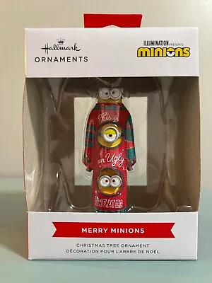$15 • Buy 2022 Hallmark Ornaments Merry Minions An Ugly Sweater Ornament - BRAND NEW
