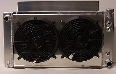 $600 • Buy V-8 V 8 S10 Aluminum Radiator V8 Conversion 2 Row And Fans And Shroud