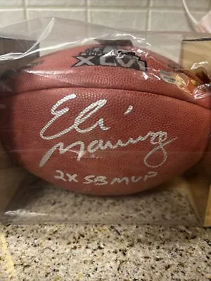 Eli Manning Autographed Hand Signed Super Bowl 42 XLII Official Wilson NFL COA • $549.99