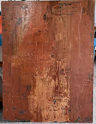 JUAN GUZMAN Abstract Painting Vintage Original Rust Copper Bronze Signed Listed • $540