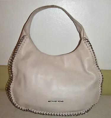 Michael Kors Chain Large Hobo Cream Vanilla Soft Leather Guc • $38